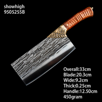 Ensemble de couteaux de cuisine en acier inoxydable forgé chinois, 4 pièces, pour couper les os et la viande, cadeau de cuisine, couteau de chef, couteau utilitaire, 9505255