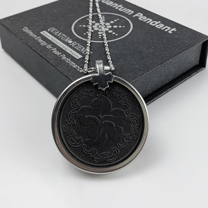 Colgante de Energía Cuántica Ecamaz Laval, 20000 Iones, Flor de Bauhinia, Patrón de Tai Chi, <span class=keywords><strong>Piedra</strong></span> Volcánica, Acero Inoxidable, Collar de Salud - Product Image 4