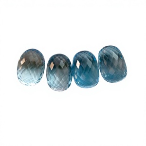Topacios Azules Cielo Natural, Gemas Sueltas Facetadas en Forma de Huevo de 10x14MM, Certificadas por Terceros, Venta al Por Mayor, Joyería Fina Gopika - Product Image 2