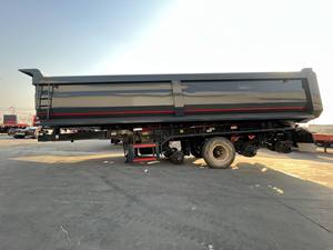 Semi-remorque benne arrière basculante en acier de 120, 90 et 70 tonnes pour camion de transport de marchandises - Product Image 3
