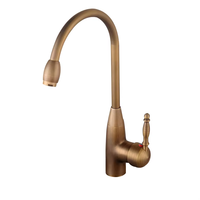 Mélangeur en cuivre chaud et froid 360 robinet antique rotatif robinet de cuisine en laiton robinet de haute qualité