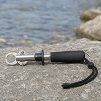 Pince à poisson professionnelle en acier inoxydable 304 avec balance intégrée, 9,5 pouces, robuste, capacité 15 kg/33 lb, déclencheur à ressort