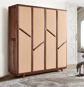 2021 new design luxury American style classic wardrobes portable wooden wardrobe set from Foshan Factory