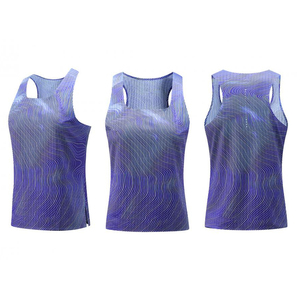 เสื้อกล้ามออกกำลังกายฤดูร้อนแบบกำหนดเองจากผู้ผลิต ระบายอากาศได้ดี ไล่เฉดสี สำหรับผู้ชายและผู้หญิง เหมาะสำหรับวิ่ง - Product Image 6