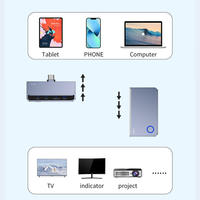 NKIWI Draadloze HD Zender en Ontvanger USB C 1080P 60Hz 5GHz 50m Plug and Play Extender voor Laptop TV Projector