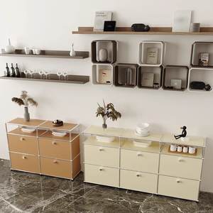 ארון וינטג' של USM, מזנון נירוסטה, ארון טלוויזיה מודרני ופשוט, ארון אחסון, מזנון - Product Image 3