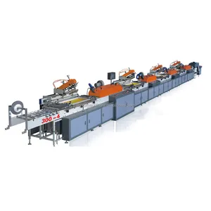 Fully Automatic printer 2 3 4 colour Roll to Roll narrow fabric Stainless Steel Silk Screen Trademark Printing Machine