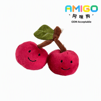 Vente en gros d'usine : Peluches créatives en forme de fruits, pendentifs miniatures en peluche, jouets doux en forme de cerise. Prise en charge de la personnalisation pour les marques.