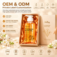 Huile de Douche Prête à l'Expédition en Stock aux Extraits de Fleur de Tubéreuse Botanique Hydratante, Nourrissante et Adoucissante pour Peaux Sèches