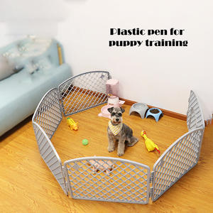 Vendite dirette della fabbrica per interni Anti-salto Pet recinzione per cani mobili per animali domestici gioco portatile recinzione in plastica per animali domestici cancelli e penne con porta - Product Image 2