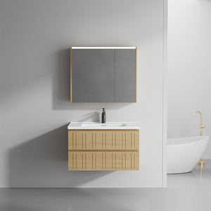 Meuble de salle de bain imperméable et gain de place au design innovant, armoire de salle de bain en PVC, design mural - Product Image 6