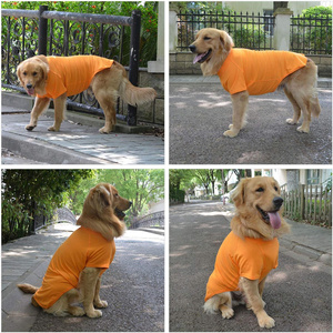 Color liso Dachshund animal ropa mascota Primavera Verano algodón imprimible en blanco perro camiseta - Product Image 5
