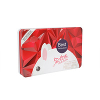 Boîte en fer blanc personnalisée de qualité alimentaire pour l'emballage de biscuits, bonbons et snacks