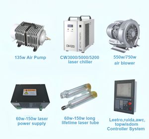 DH 1610 150W CO2 Laser découpe Machine <span class=keywords><strong>de</strong></span> gravure nouveau fabriqué en chine refroidissement par eau facile à utiliser <span class=keywords><strong>verre</strong></span> organique/tissu/cuir/<span class=keywords><strong>laine</strong></span> - Product Image 6