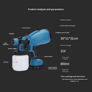 FengLI FL-22 21V Brushless Motor Electric Airless <b>Paint</b> <b>Sprayer</b> Lithium <b>Battery</b> High Pressure 3000PSI Industrial Grade 800ml Cup - Product Image 4
