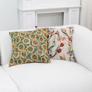 Trang Trí Nội Thất Vuông Dệt Jacquard Gối Bìa Tùy Chỉnh Thiết Kế Hoa Mô Hình Tấm Thảm Đệm Bìa Khách Sạn Bệnh Viện - Product Image 2