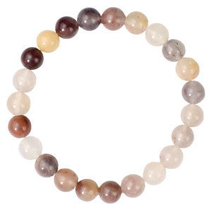 Purple Chalcedony <b>Beaded</b> <b>Bracelet</b> 8mm Round Ball Women's Everyday Wear Jewelry Ethnic Style Single Loop - Product Image 5