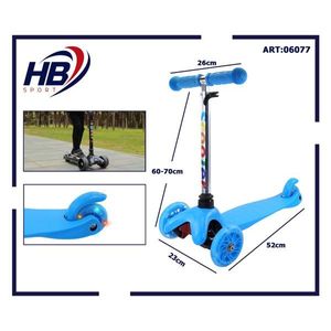 Patinete Infantil de Tres Ruedas HB Sport, 60-70 cm, Verde con Luces, Altura Ajustable, Freno Trasero para Uso en Exteriores - Product Image 2