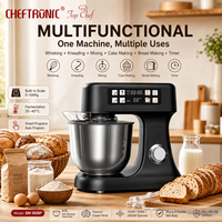 Robot pâtissier Cheftronic SM-B08P 6,0 L avec écran tactile, balance intégrée, fonction de fermentation, électrique, pour la cuisine domestique, pour pétrir la pâte