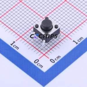 TS665CJ 250gf BXG Tactile Switch Through hole-4P,6x6mm Switch Single Pole Single Throw Round Button 2.5N Through Hole - Product Image 1