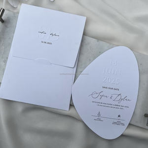 Tarjetas de Invitación de Papel de Algodón con Estampado de Vainilla, Personalizadas con Logotipo, Modelo 465, con Relieve en Lámina 3D de Gran Formato, para Eventos Especiales - Product Image 4