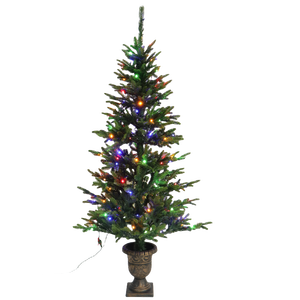 Sapins <span class=keywords><strong>de</strong></span> Noël LED bicolores avec <span class=keywords><strong>pot</strong></span> d'ange <span class=keywords><strong>en</strong></span> matériau PE et base autoportante pour décorations festives - Product Image 1