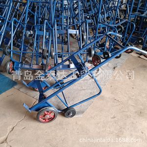 Oil Drum <b>Trolley</b> <b>Four</b> <b>Wheel</b> Steel Industrial Heavy Duty Red Powder Coated Single Layer - Product Image 4