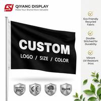 Drapeaux d'équipe de football en polyester double face 3x5 pieds avec impression numérique de logo personnalisé, bannière personnalisée, impression personnalisée, drapeau d'entreprise, tissu