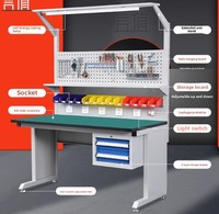 Taller de fábrica, organizador de armario de herramientas, estaciones de trabajo de Metal, banco de trabajo de garaje, taller ajustable, banco de trabajo de reparación de computadoras