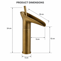 Robinet de lavabo de luxe moderne très vendu - Robinet mélangeur de salle de bain en laiton à poignée unique pour lavabo, accessoires sanitaires