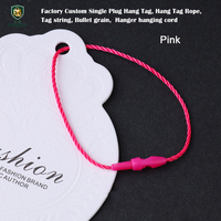 Cordon de suspension pour vêtements le plus vendu avec étiquette pivotante à broche et cordon en nylon polyester pour étiquettes de vêtements