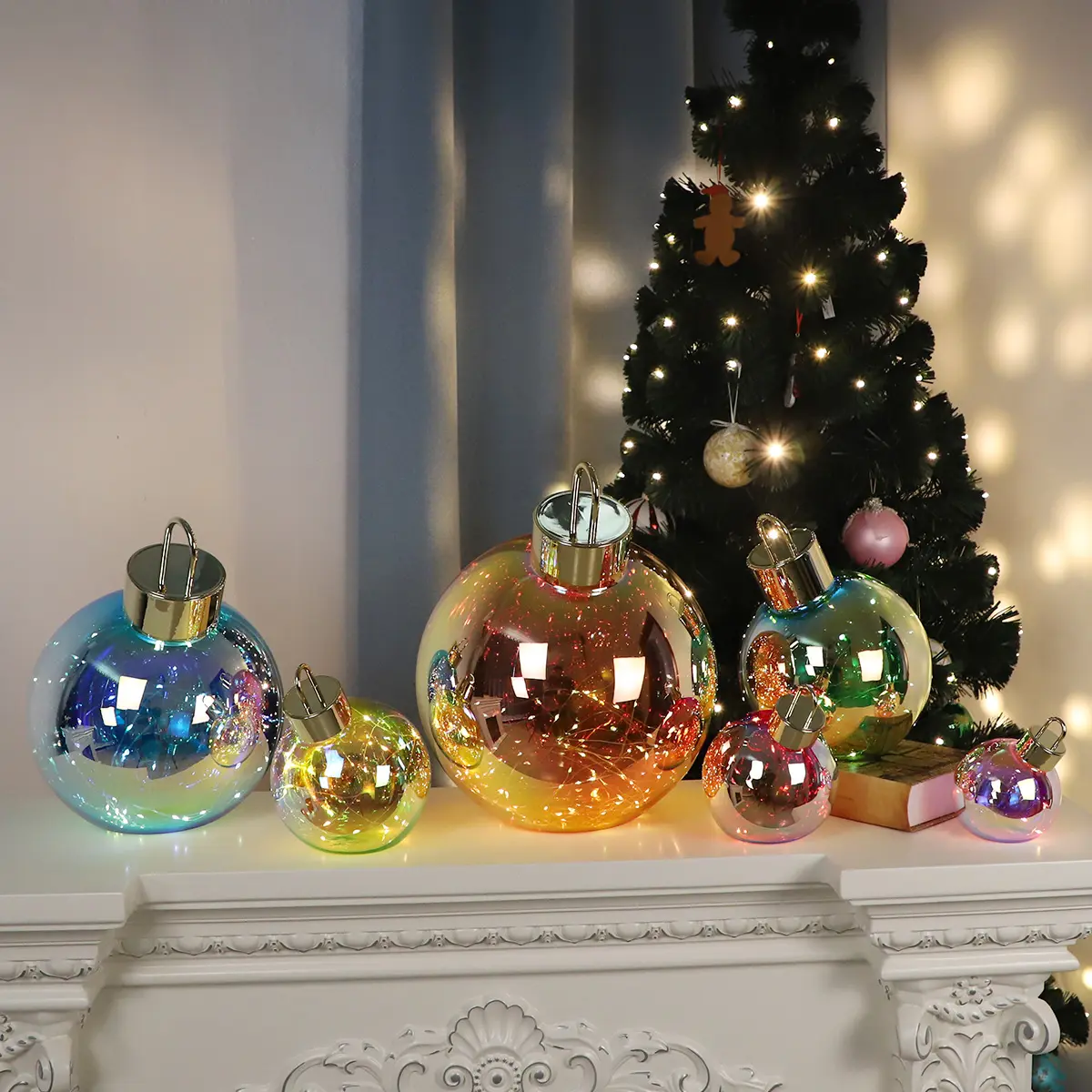 Globe Ball Light Christmas Ornaments Ball Large Snow Ball