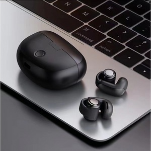 V12 Clip On Bluetooth Earphones Dynamic <b>Microphone</b> Touch Control <b>Wireless</b> Sports Earphones Type C Charging - Product Image 1