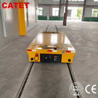 Chariot électrique sur rail robuste de 50 tonnes, chariot de transport à alimentation basse tension sur rail pour atelier de fabrication