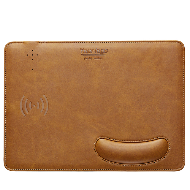 Multifunctional Office Desk Pad with Wrist Rest Waterproof PU Leather Mouse Pad Writing Mat for Office Home in Stock