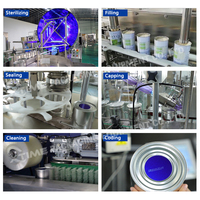 Machine automatique de remplissage, scellage et capsulage pour ligne de production de lait en poudre protéiné, avec système de scellage sous vide pour boîtes de conserve