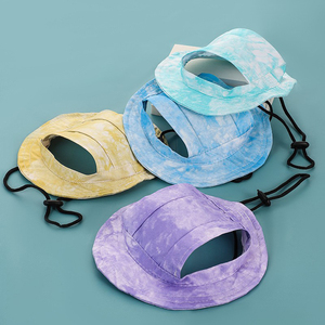 Moda Estilo Dye Impresso Pet <span class=keywords><strong>Sun</strong></span> Chapéus Ajustável <span class=keywords><strong>Dog</strong></span> Cat Verão Visor Caps para Proteção ao Ar Livre - Product Image 2
