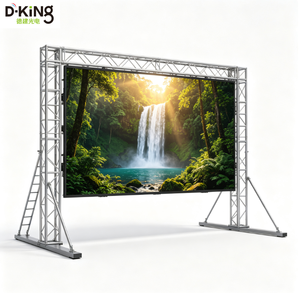 จอ LED วิดีโอวอลล์ให้เช่าในอาคาร P2.6 P3.91 P4.81 ขนาด 500x500 มม. เชื่อมต่อไร้รอยต่อ โค้งงอได้ ใช้เป็นฉากหลังเวที - Product Image 1