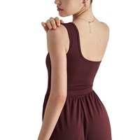 Mode femmes Yoga actif danse porter Fitnesss combinaison pantalon une épaule femmes sport Gym combinaison ensembles pour dames