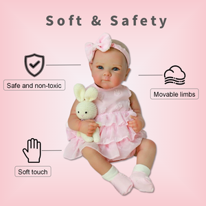 Muñecas Bebé Reborn Kindure de 20 Pulgadas, Muñecas de Vinilo Suaves y Pequeñas, Modelo de Juguete de Recién Nacido Realista - Product Image 3