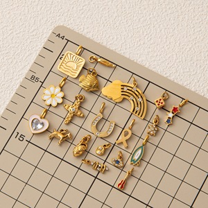 Pendentif en acier inoxydable arc-en-ciel soleil animal personnalisé planche <span class=keywords><strong>de</strong></span> surf charme bijoux résultats composants - Product Image 3
