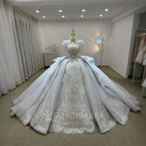 Precioso Vestido de Novia Largo con Cuentas, Vestidos de Novia de Tul, Vestidos de Novia Lsjj54 Jancember - Product Image 1