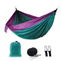 Hamac de survie-hamac Portable avec sac Double hamac pour l'extérieur, tentes d'extérieur avec sangles d'arbre