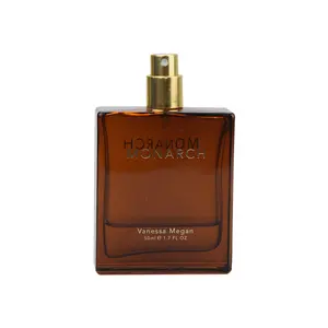 Flacon de parfum pour hommes, pulvérisateur, en verre marron, nouveau design, 50ml, vente en gros, livraison gratuite
