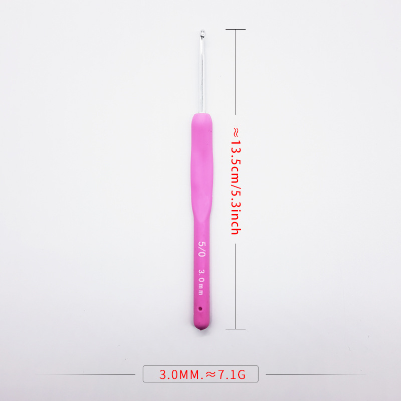 เข็มโครเชต์ TPR สีชมพู - 3.0 มม.