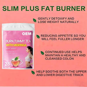 ชา OEM 28 วัน โมริงก้า เบิร์น ทัมมี่ ที ชาเขียวเซนน่า ผสมแคสเซียและดอกบัว ช่วยลดความอยากอาหารตอนกลางคืน บรรจุ 28 ซองชา - Product Image 5