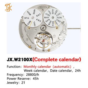 Nhà Sản Xuất Tự Phát Triển Tự Động Cơ Khí Chuyển Động Với Cân Bằng Mùa Xuân Cơ Chế 24 Giờ Ngày Hàng Tuần Hàng Tháng Lịch - Product Image 2