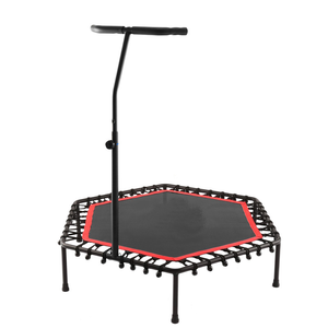 Trampolino Fitness Esagonale Economico da 48 Pollici con Maniglia per Ginnastica e Salto - Product Image 2