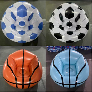 Canapé de basketball gonflable orange en PVC, chaise de loisirs d'extérieur pliable, siège individuel - Product Image 4