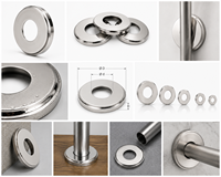 Embout de tube rond en acier inoxydable poli miroir Zhuo Ye, cache-tuyau décoratif pour rampe d'escalier